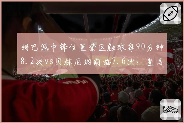 姆巴佩中锋位置禁区触球每90分钟8.2次vs贝林厄姆前插7.6次,皇马双核数据趋同化